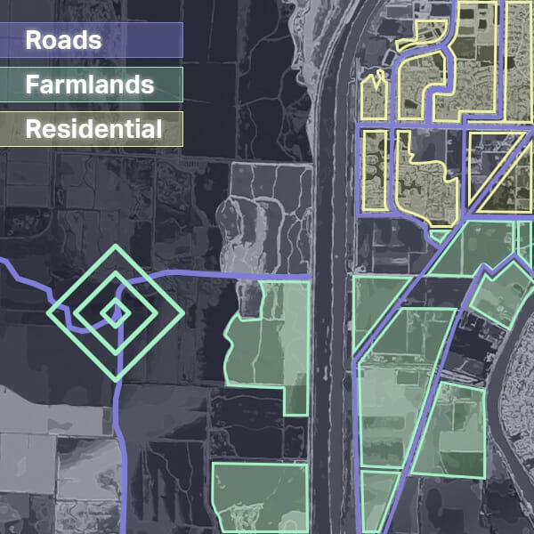 Image annotation to classify images on basis of land use category, for geospatial applications