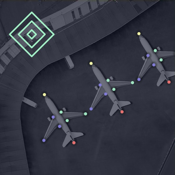 Point annotation for locating an object its component parts in an image, for Geospatial applications